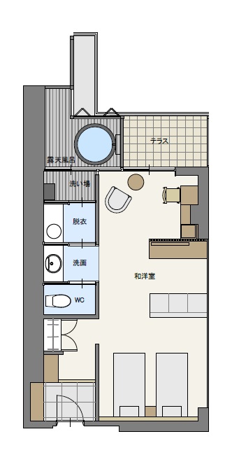 44㎡客室 間取り図タイプA